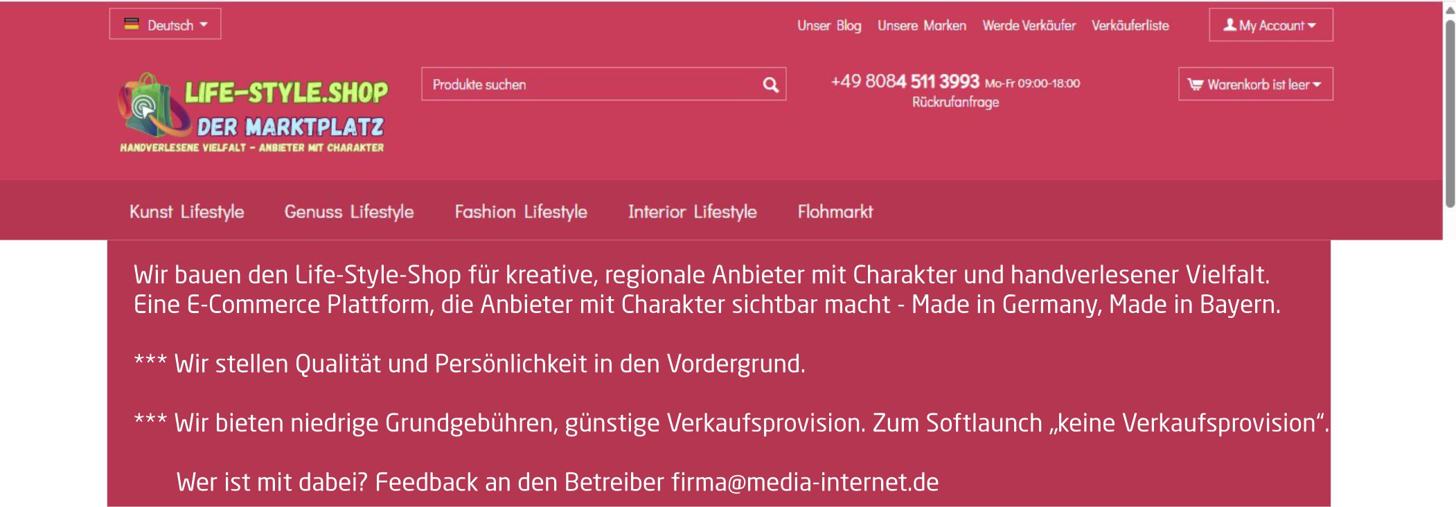 Lifestyle Shop Der Marktplatz Angebot